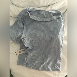 garage crop top, light blue, size xs